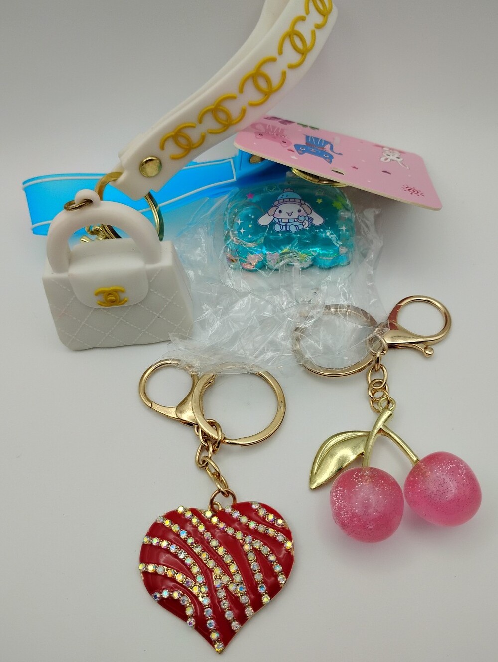 (4) Adorable Fashion Keychain Bundle